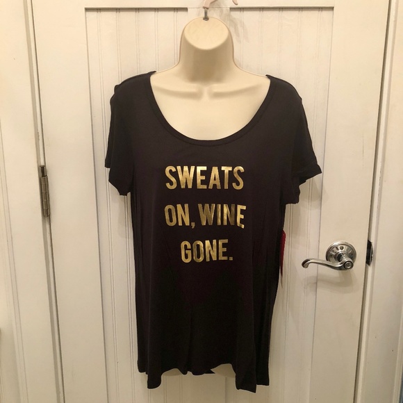 NWT Betsey Johnson Performance Black Tee Shirt - Picture 3 of 8